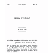Child Welfare Act Amendment Act 1965
